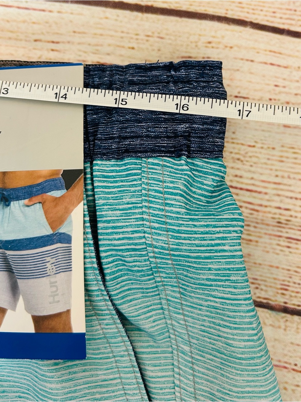 Hurley Men’s Multicolor Striped Logo Regular Fit Swim Shorts Size L NWT - Picture 10 of 10